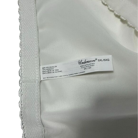 Vintage Underscore 5XL White Bra Cute Little Bows Scalloped Hem 5X Philippines - Picture 7 of 9